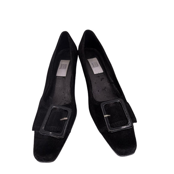 Unbranded Shoes - Jildor Vintage Buckle Black Suede 8.5N Pump